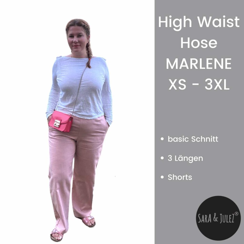 Basic High Waist Hose MARLENE Ladies Größe 32 - 52